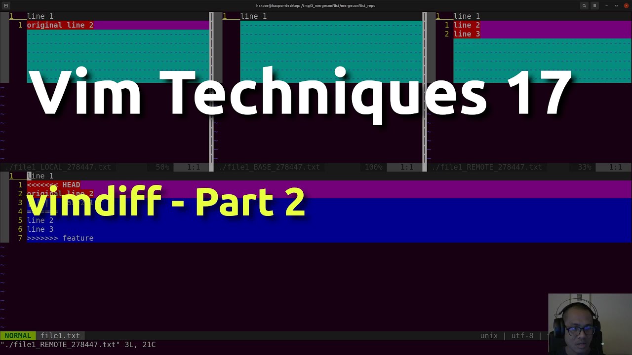 Vim Techniques 17 - vimdiff (part 2)