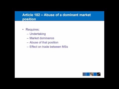 EU Competition Law - Articles 101 and 102