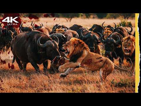 AFRICAN SAVANNAH: LIONS vs BUFFALOES - THE DEADLY BATTLE FOR DOMINANCE | Unreleased 4K Documentary
