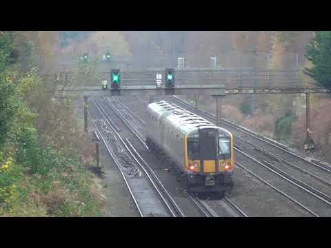 South Western Railway Class 444 (10) car pass St John's (Woking) for Weymouth