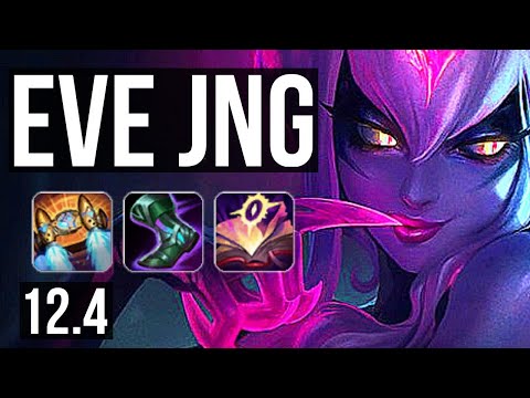 EVELYNN vs HECARIM (JNG) | Rank 1 Eve, 6/1/6, 66% winrate, Dominating | KR Challenger | 12.4