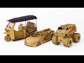How To Make 3 Real Cardboard Vehicles That Actually Work Rickshaw Sports Car Monster Truck DIY