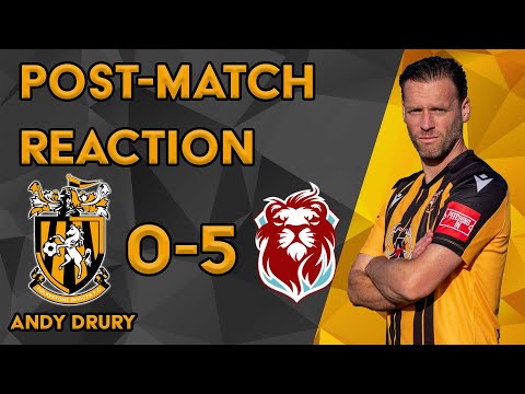 Reaction | Andy Drury | Folkestone Invicta 0-5 Hastings United | Isthmian Premier Division