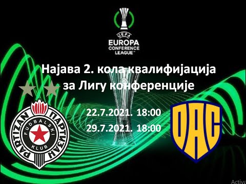 Najava 2.kola kvalifikacija za Ligu Konferencije Partizan-Dunajska Streda 22.7.2021. 21:00