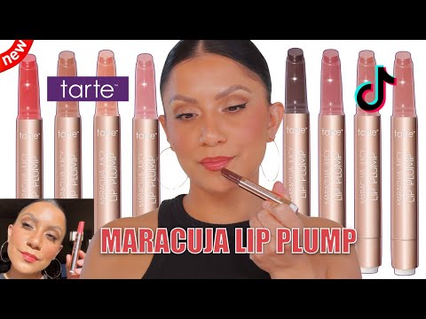 TIKTOK MADE ME BUY *new* TARTE MARACUJA JUICY LIP PLUMP+NATURAL LIGHTING LIP SWATCHES|MagdalineJanet