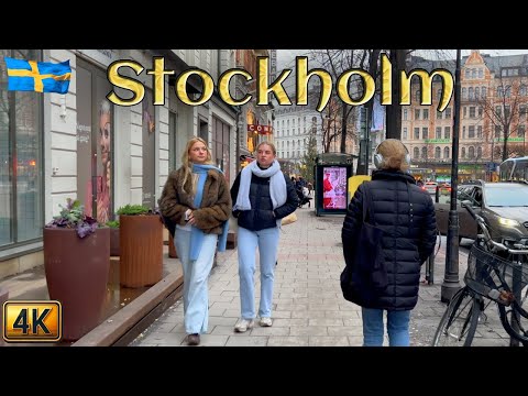 Sweden: 4K Christmas Walk in Stockholm During Nobel Week
