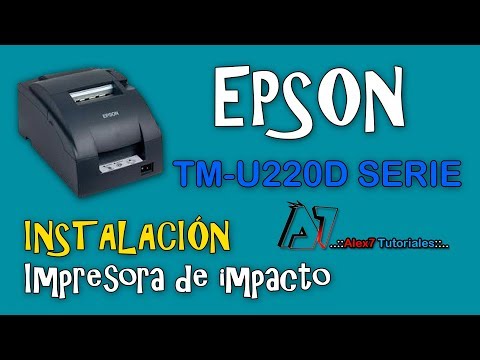 Como instalar impresora EPSON TM U220D Modelo M188D