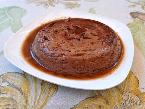 Flan de nata y chocolate al microondas, rápido y facilísimo