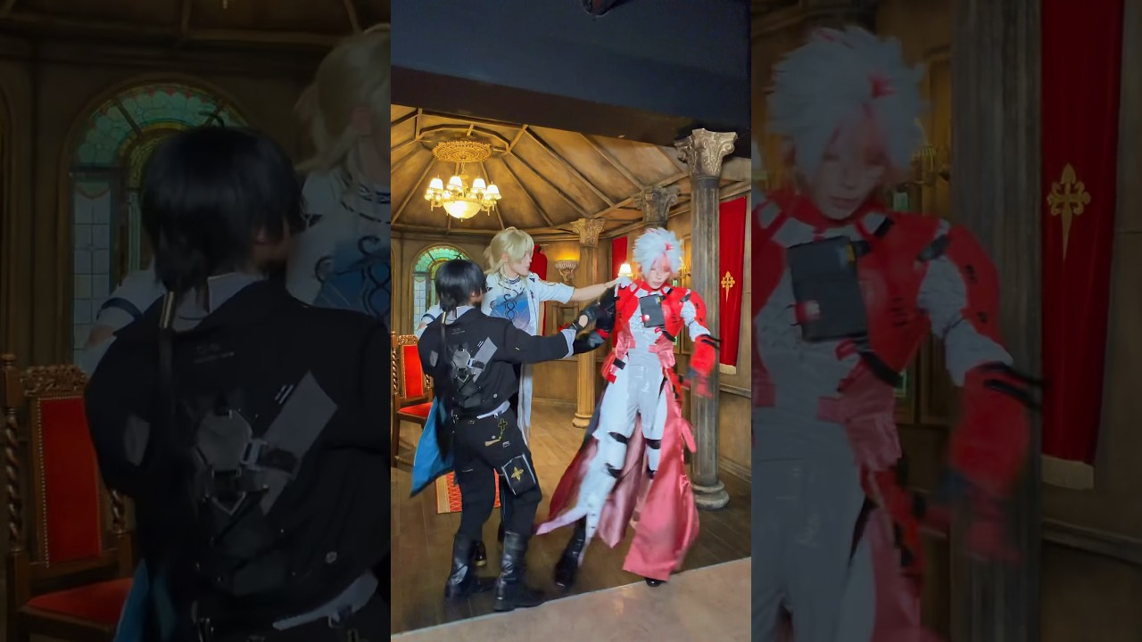 【鳴潮】漂泊者の取り合いをするスカーとリューク先生【コスプレ】#wutheringwaves #luukherssen