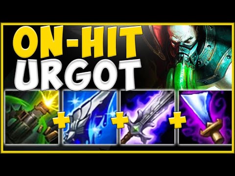 WTF! THERE'S NO OUTPLAY! MACHINE GUN URGOT BUILD IS 100% TOO BROKEN! URGOT TOP! - League of Legends