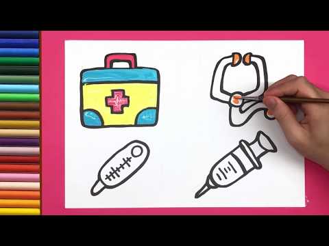 HOW TO DRAW DOCTOR MEDICAL KIT - DRAWING A DOCTOR'S TOOLS