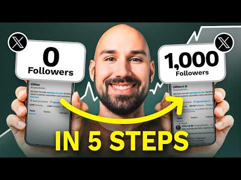 Thumbnail for How to Get Your First 1,000 Twitter (X) Followers (5 STEPS)