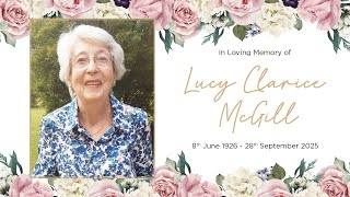 Memorial service for Lucy Clarice McGill