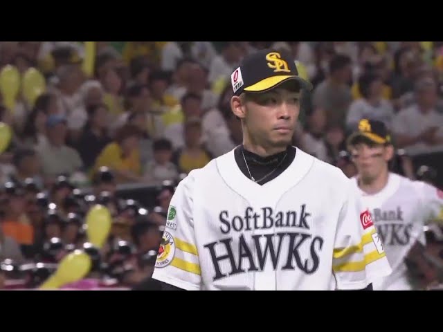 【7回表】完璧リリーフ!! ホークス・又吉克樹 テンポ良く3者凡退に抑え流れを呼ぶ!!  2024年6月16日 福岡ソフトバンクホークス 対 阪神タイガース