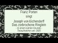 Joseph von Eichendorff „Lied" Gesangsrarität 