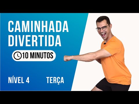 CAMINHADA EM CASA DIVERTIDA SEMANAL | Terça | Exercícios sem impacto | Nível 4