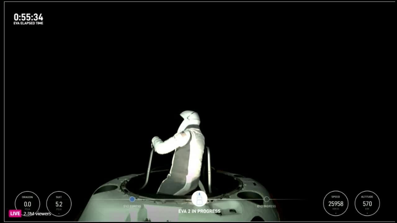 Tech billionaire kicks off first private spacewalk from SpaceX capsule