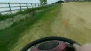 preview picture of video 'ride along racing mower drifting'
