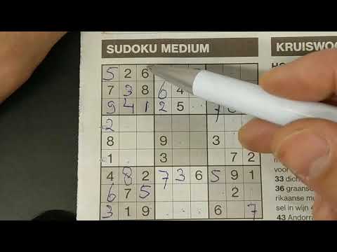 How to solve a Medium Sudoku (with pdf file) (#000) 03-14-2019