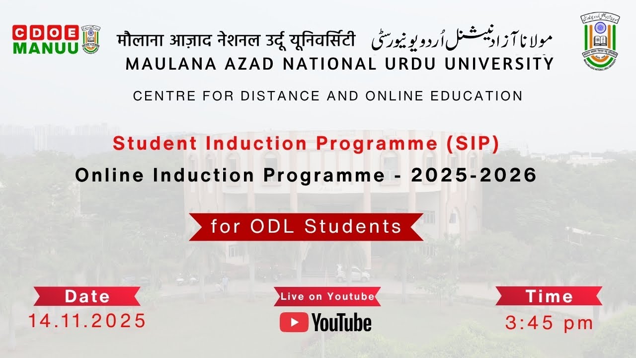 Student Induction Programme (SIP) 2025-26 for Ug-PG , Diploma and Certificates Courses