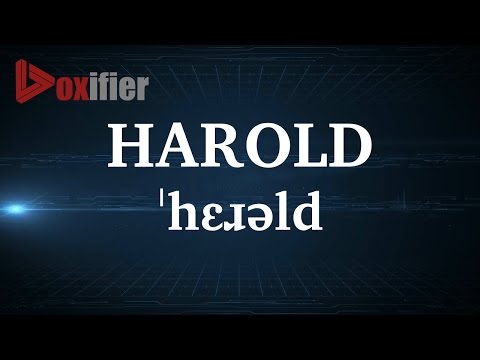 English Pronunciation of Harold - Voxifier.com