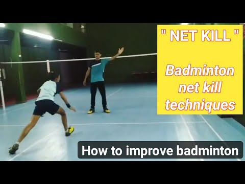 Badminton NET KILL techniques // badminton training