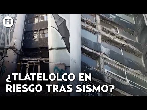 ¡Tlatelolco sufre fuertes daños por sismo! Edificio de 21 pisos presenta derrumbes y daños severos