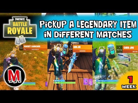 Pickup a Legendary Item in different matches Fortnite season 6 Week 1 Challenge