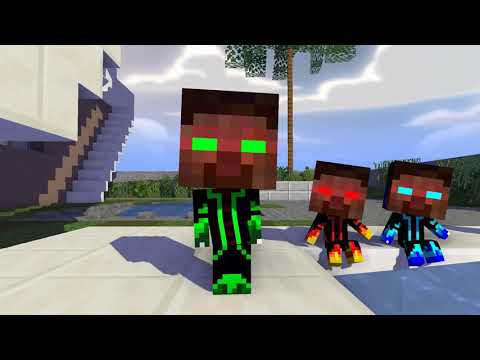 MONSTER SCHOOL : HEROBRINE ELEMENTS(EARTH,FIRE,ICE) CHICKEN WING-MINECRAFT ANIMATION