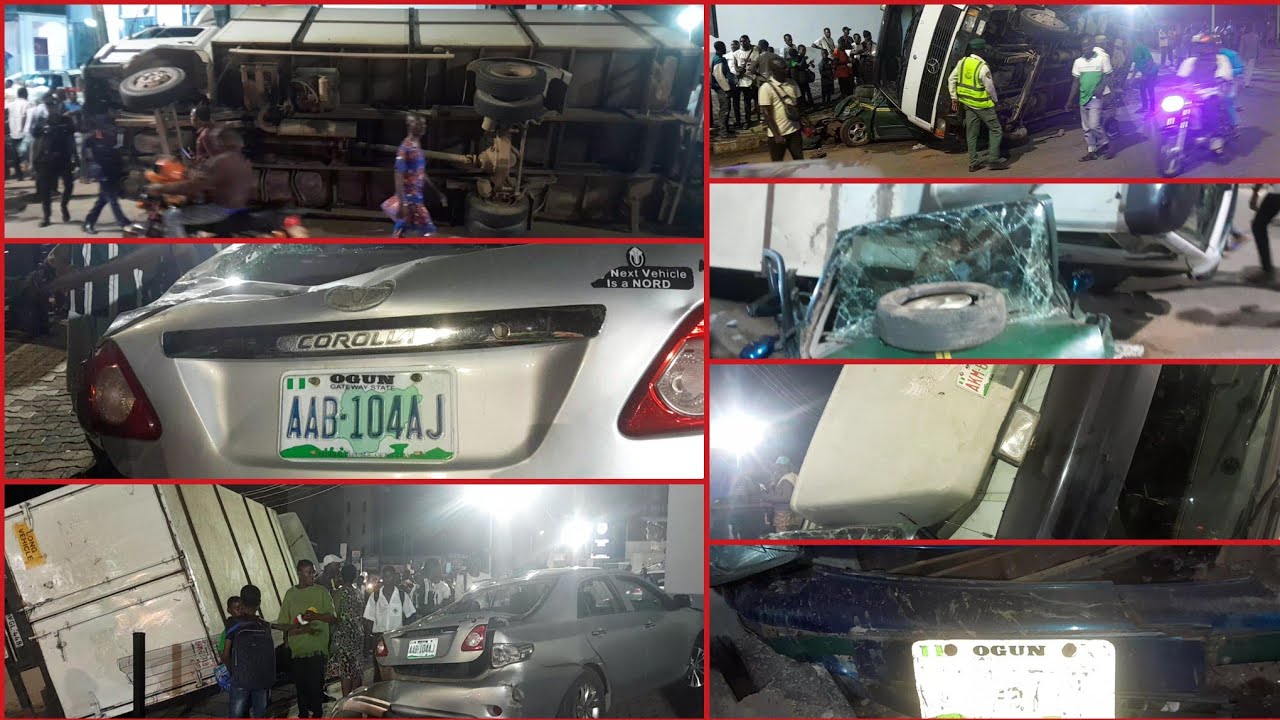 Black Monday Averted in Abeokuta As Fleeing Truck Reportedly Crushes Micra Taxi, Destroys Other Cars at Oke Ilewo, Abeokuta