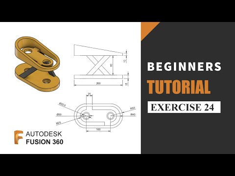Autodesk Fusion 360 Tutorial for Beginners | Exercise 24 | Learn the basics of designing