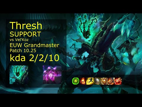 Thresh Support & Kai'Sa vs Vel'Koz & Jhin - EUW Grandmaster 2/2/10 Patch 10.25 Gameplay