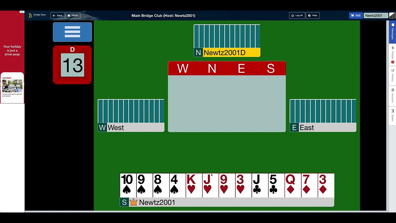 Set up BBO to practice responding to 1NT openers