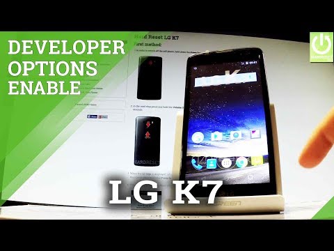 Active Developer Options in LG K7 - USB Debugging