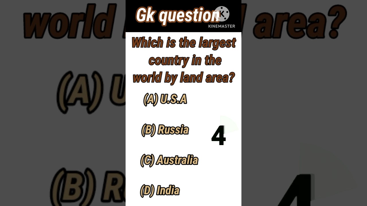 Which is the largest country in the world by land area??
