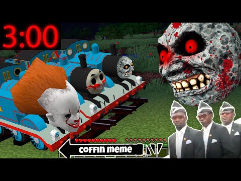 THOMAS the PENNYWISE.EXE THOMAS MOON.EXE THOMAS.EXE vs SCARY MOON.EXE in Minecraft - Coffin Meme