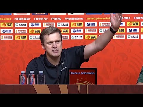 Dainius Adomaitis rants FIBA in a post-game press conference