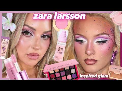 recreating Zara Larsson’s VIRAL pink glam 🐬🩷 chatty makeup tutorial