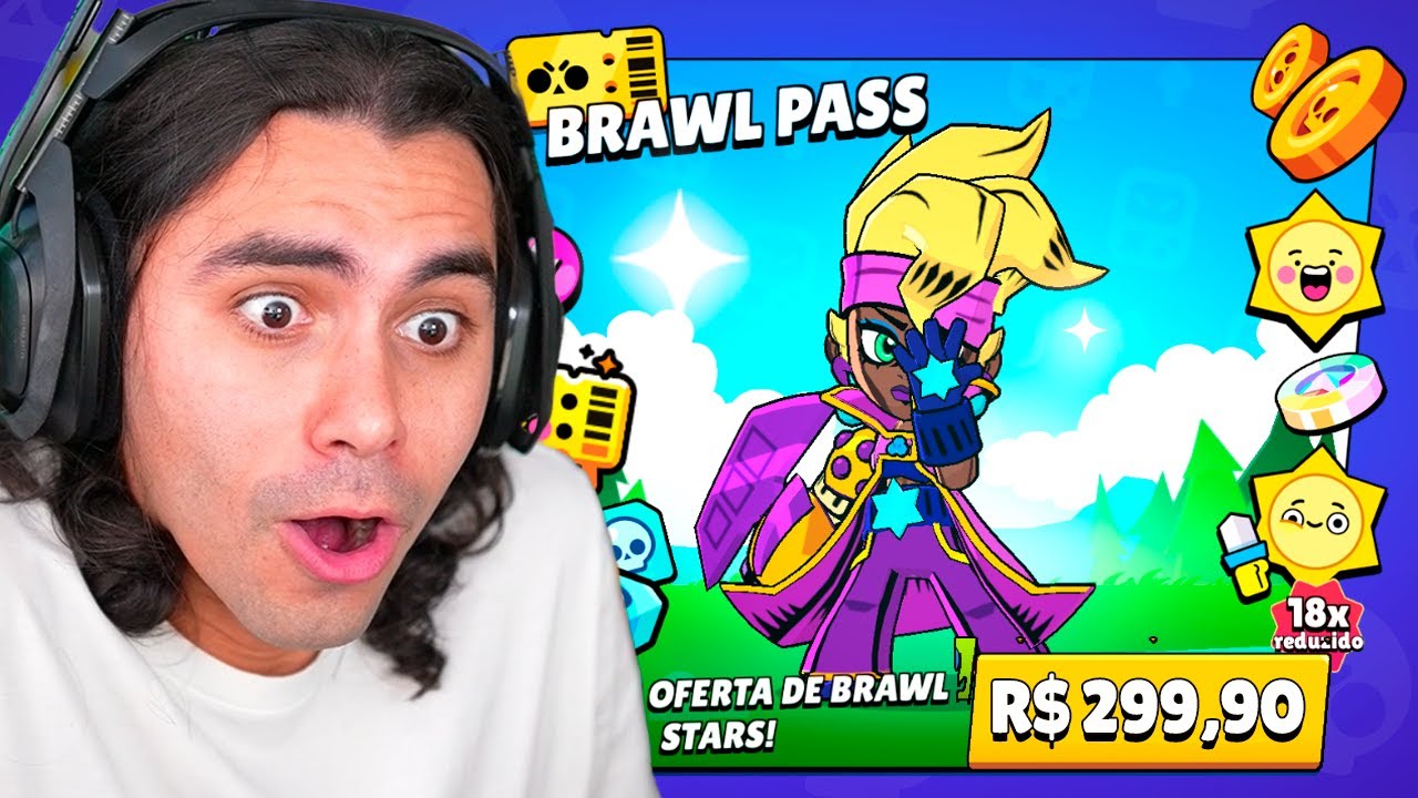 COMPREI E ZEREI O PASSE DA NOVA TEMPORADA DO BRAWL STARS