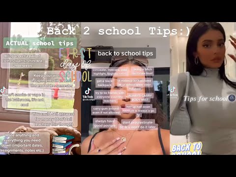 Back 2 School Tips|Tiktok Complation