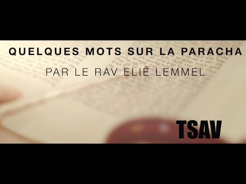 Aujourd'hui comme dans le Temple ? Rav Elie Lemmel