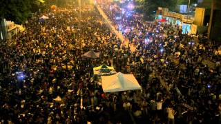 The Wall Street Journal 's Laurence Witherington posted this video of protesters.