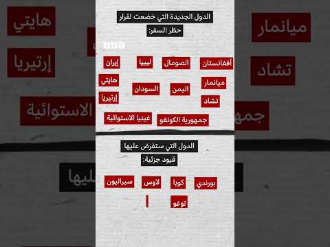 فيديو | من هي الدول التي شملها قرار حظر السفر للولايات المتحدة؟