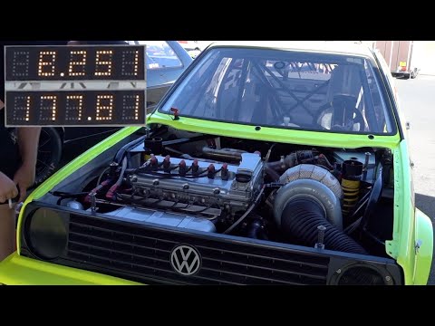 TOP 10 VW GOLF'S 1/4 MILE - No 1 - TTK PERFORMANCE 1250BHP R30T MK2 GOLF - 8.251