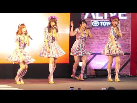 Two Female Singers TRIP & FALL in high heels (BNK48 girl group at Toyota Fun Space)