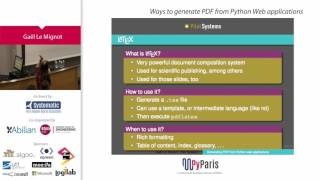 PyParis 2017 – Ways to generate PDF from Python Web applications by Gael le Mignot