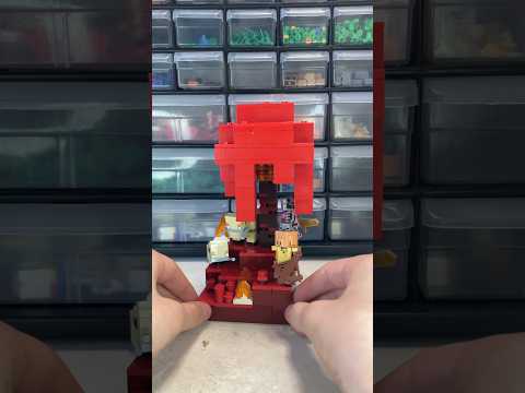 LEGO Minecraft crimson forest! (Building LEGO Minecraft biomes pt.13) #lego #minecraft