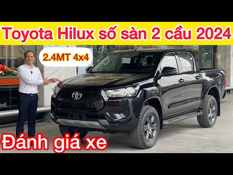 Đánh giá Toyota Hilux 2.4MT 4x4 2024 số sàn 2 cầu máy dầu phiên bản mới nhất ra mắt, Lăn bánh rẻ hơn