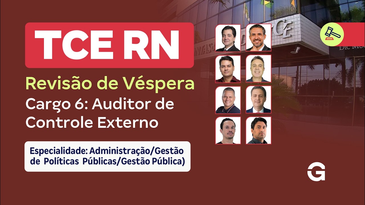 Revisão de Véspera TCE RN: Auditor de Controle Externo