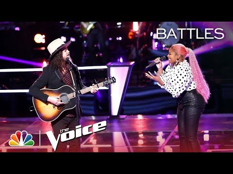 The Voice 2018 Battle - Drew Cole vs. Miya Bass: "Knockin' on Heaven's Door"